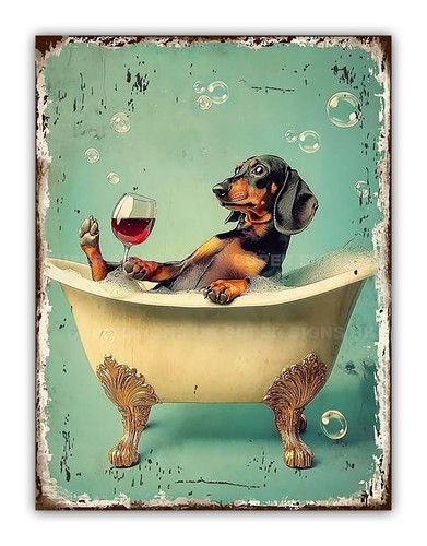 Dachshund bath wine aluminium - bath,