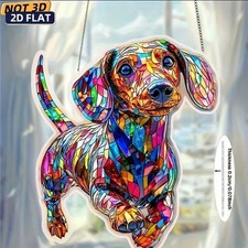 Dachshund Suncatcher Stained