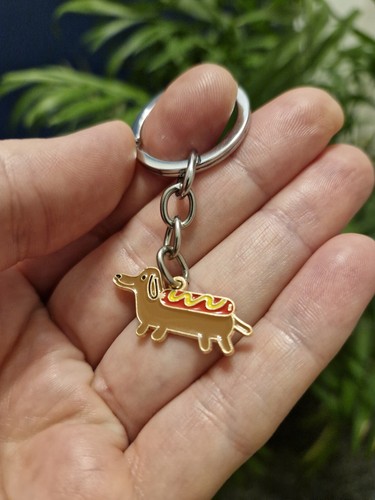 Keychain keyring dachshund - keychain, /