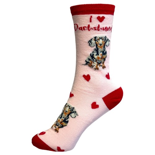 Ladies dachshund socks love - socks,