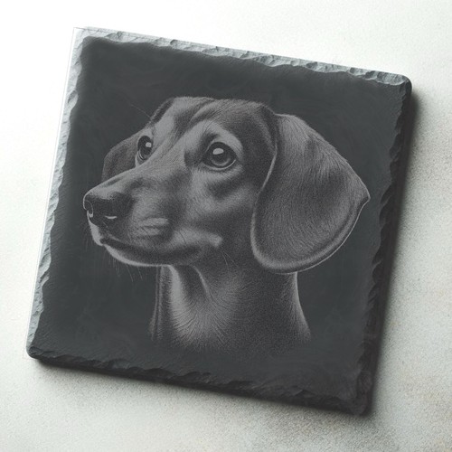 Dachshund dog engraved slate - dachshund,