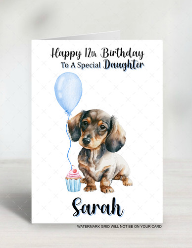 Personalised birthday card dog - personalised,