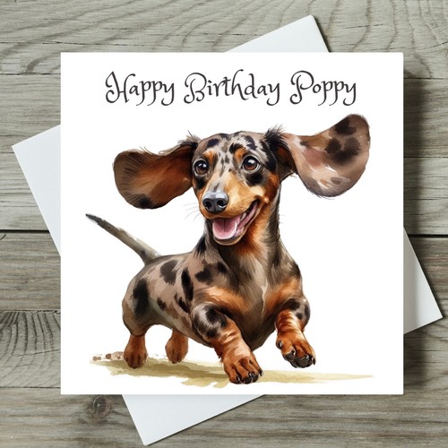 Dachshund birthday card - dachshund,